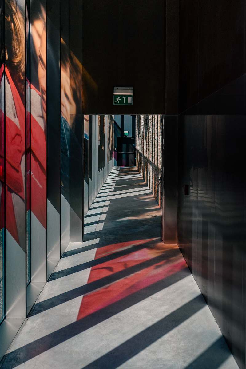 museum of contemporary art in krakow mocak red and gray painted wall kraków